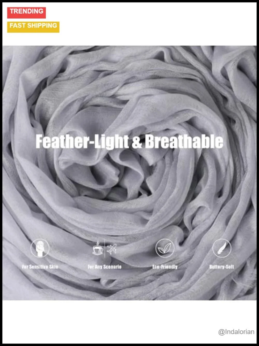 Luxury 100% Cashmere Shawl Wrap Scarf Extra Large Sheer Lightweight